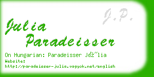 julia paradeisser business card